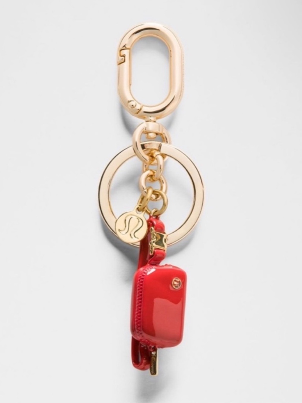 Lululemon Everywhere Belt Bag Red Charm Keychain Keyfob NWT Bag attachment NEW - Picture 6 of 6